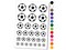 Soccer Ball Temporary Tattoo Water Resistant Fake Body Art Set Collection